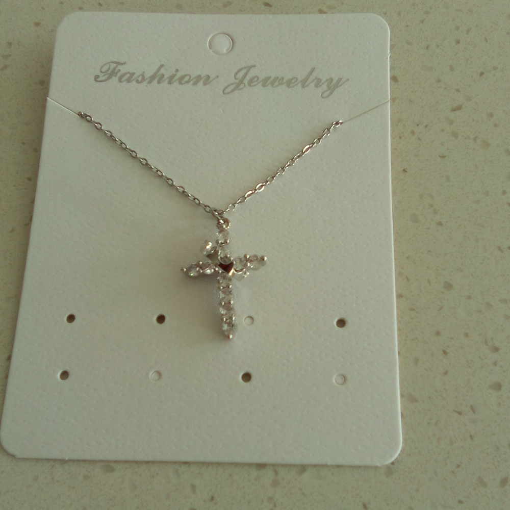 Elegant Silver Cross Pendant Necklace